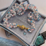 Collar Matilda cristal rosado