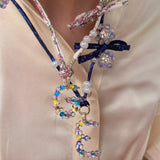 Souvenir-Berries necklace initial and Liberty cord