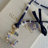 Souvenir-Navy necklace initial and Liberty cord