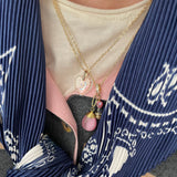 Collar Dora piedra rosa