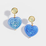 Romy earrings blue heart