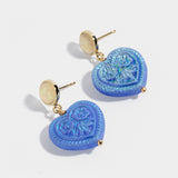 Romy earrings blue heart