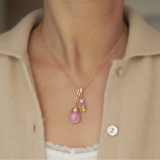 Dora necklace pink gemstone