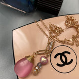Dora necklace pink gemstone