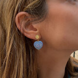 Romy earrings blue heart