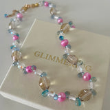 Collier Barbara perles roses