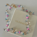 Collier Barbara perles roses