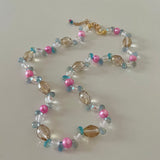 Collier Barbara perles roses