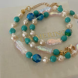 Tea necklace fish beads