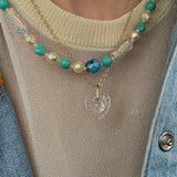 Tea necklace fish beads