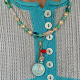 Tea necklace fish beads