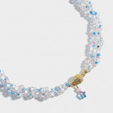 Collar Matilda cristal rosado
