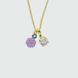 Maggie necklace floral pendant