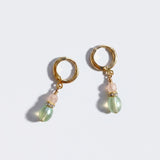 Melón earrings green crystal